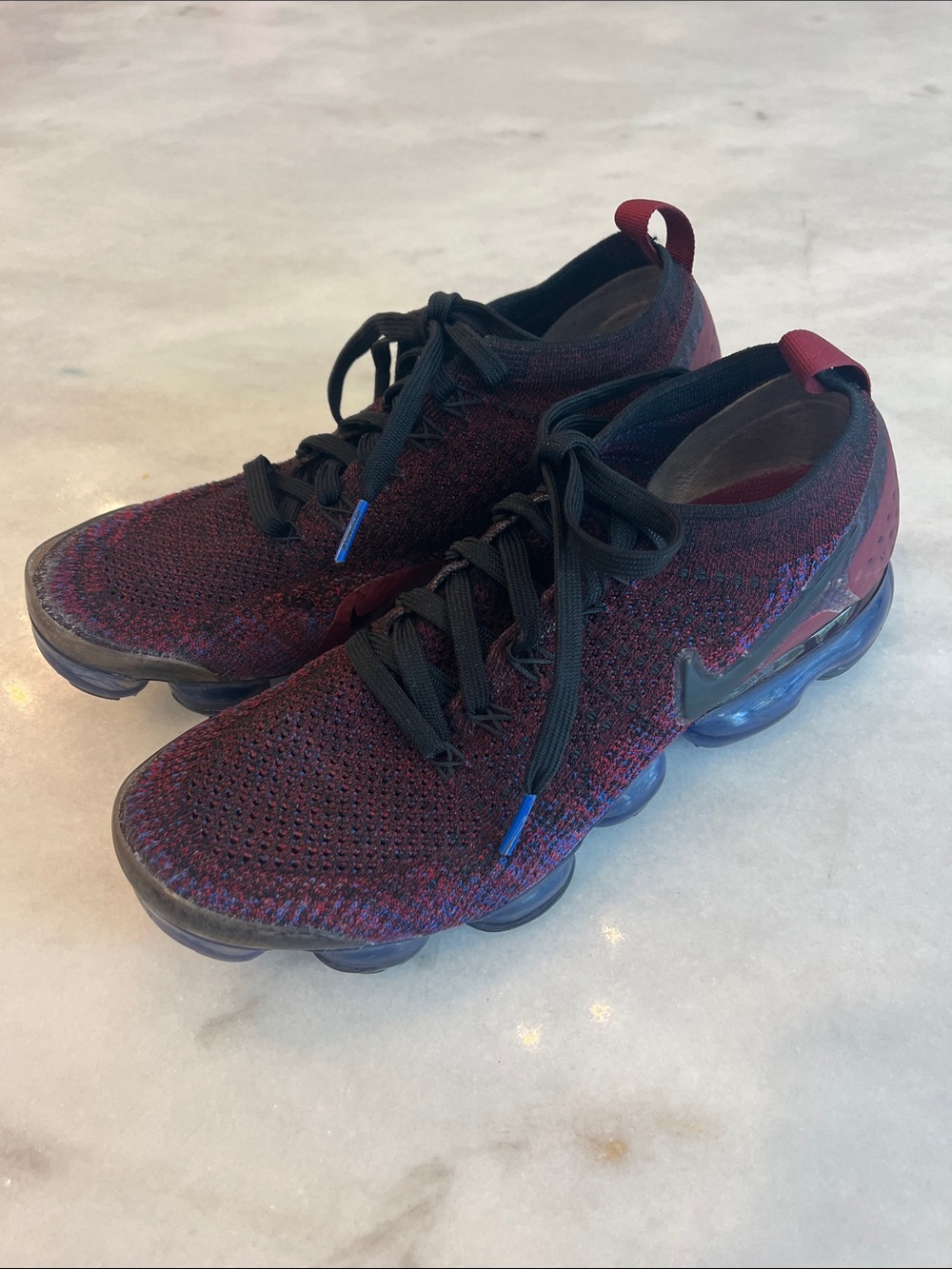 Nike VaporMax Flyknit 2 Team Red /Black/Racer Blue Women's Size 8.5